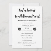 Pumpkin Haloweeeen Party Spooky Black en Oranje Kaart (Achterkant)