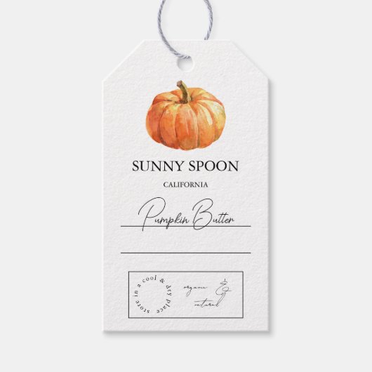 Pumpkin Hang Label Cadeaulabel (Voorkant)