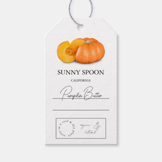 Pumpkin Hang Label Cadeaulabel (Voorkant)