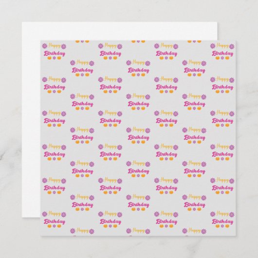 Pumpkin Happy Birthday (Voorkant / Achterkant)