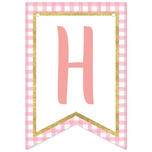 Pumpkin Happy Birthday Banner Girl - Roze speldenb (Tweede vlag)