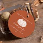 Pumpkin Happy Friendsgiving Bedankt Bedankjes Labels