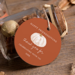 Pumpkin Happy Friendsgiving Bedankt Bedankjes Labels
