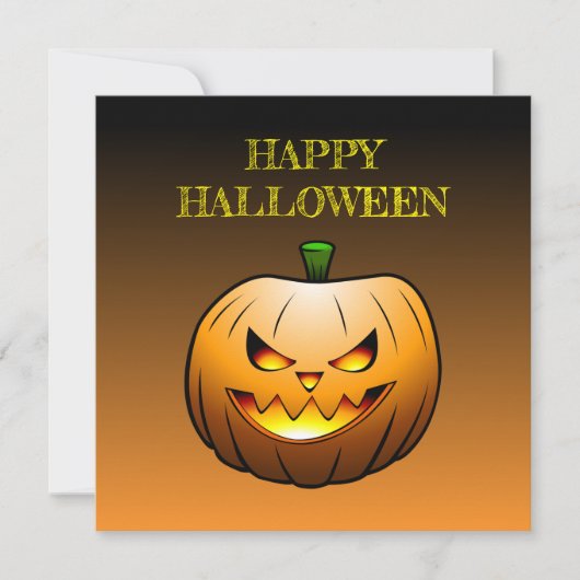 Pumpkin Happy Halloween-kaart Kaart (Voorkant)
