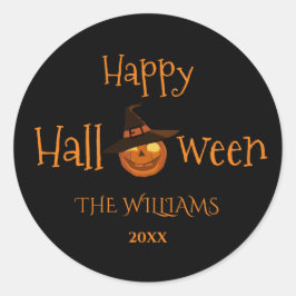 Pumpkin Happy Halloween Persoonlijk Ronde Sticker