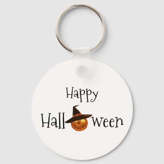 Pumpkin Happy Halloween Persoonlijk Sleutelhanger (Voorkant)