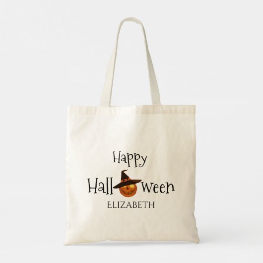 Pumpkin Happy Halloween Persoonlijk Tote Bag (Achterkant)