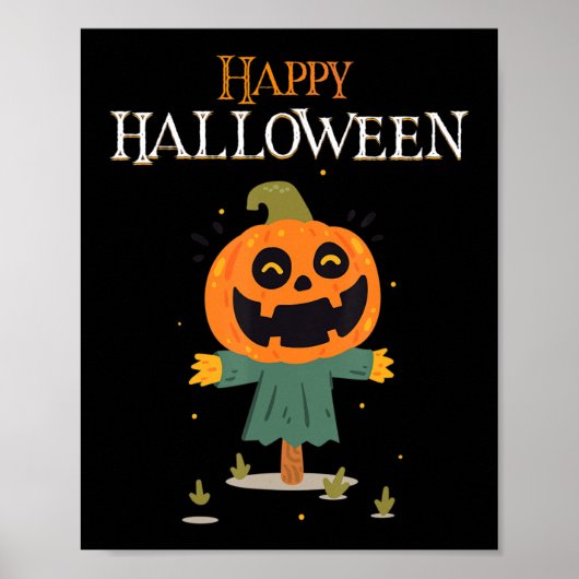 pumpkin Happy Halloween Poster (Voorkant)