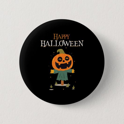 pumpkin Happy Halloween Ronde Button 5,7 Cm (Voorkant)