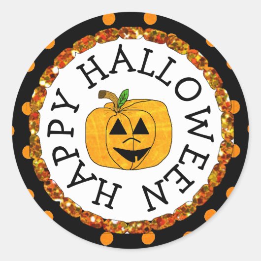 Pumpkin Happy Halloween Stickers (Voorkant)
