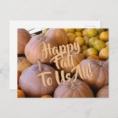 Pumpkin HAPPY HERFST VOOR ONS ALLEMAAL! Feestdagenkaart (Voorkant / Achterkant)