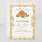 Pumpkin Harlequin Gold Twins Baby shower Kaart (Voorkant)