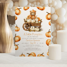 Pumpkin Harvest Autumn Baby shower Invitation Kaart