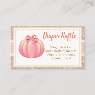 Pumpkin Harvest Daiper verloting kaart baby shower