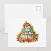 Pumpkin Harvest, Egel en Natuur van de vogelpest Briefkaart (Voorkant / Achterkant)