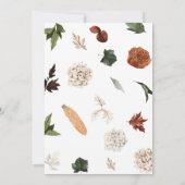 Pumpkin Harvest Fall Festival Party Invitation Kaart (Achterkant)