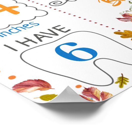 Pumpkin Harvest Halloween Birthday mijlestone Poster (Hoek)