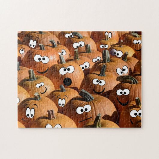 Pumpkin Harvest Halloween Funny Thanksgiving Herfs Legpuzzel (Horizontaal)