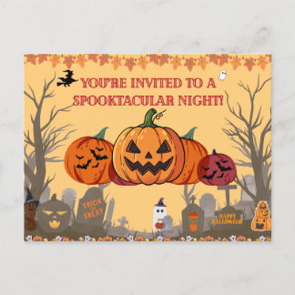 Pumpkin Harvest Halloween Party Invitation | Autum Uitnodiging Briefkaart