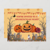 Pumpkin Harvest Halloween Party Invitation | Autum Uitnodiging Briefkaart (Voorkant / Achterkant)
