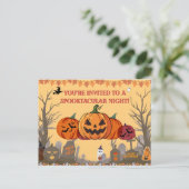 Pumpkin Harvest Halloween Party Invitation | Autum Uitnodiging Briefkaart (Staand voorkant)