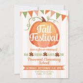 Pumpkin Harvest Herfst Festival Invitation Kaart (Voorkant)