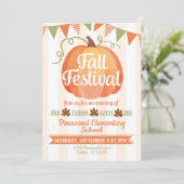 Pumpkin Harvest Herfst Festival Invitation Kaart (Staand voorkant)