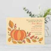 Pumpkin Harvest Invitation Kaart (Staand voorkant)