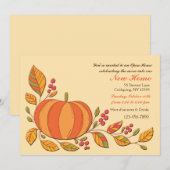 Pumpkin Harvest Invitation Kaart (Voorkant / Achterkant)