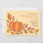 Pumpkin Harvest Invitation Kaart (Voorkant)
