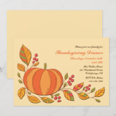 Pumpkin Harvest Invitation Kaart (Voorkant / Achterkant)