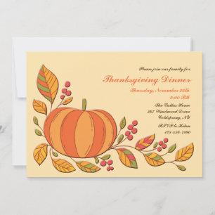 Pumpkin Harvest Invitation Kaart