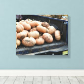 Pumpkin Harvest on Pickup Truck Herfst Canvas Afdruk (Insitu (Houten vloer))
