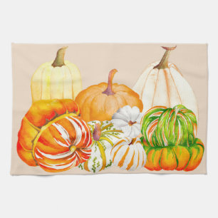 Pumpkin Harvest op een keukenhanddoek