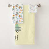 Pumpkin Harvest Pattern personaliseren Bad Handdoek (Insitu)