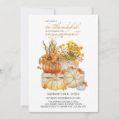 Pumpkin Harvest Thanksgiving Engagement Party Kaart (Voorkant)