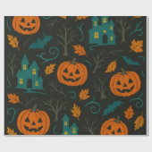 Pumpkin Haunt Pattern Cadeaupapier (Vlak)