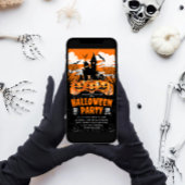 Pumpkin Haunted House Halloween Party Kaart