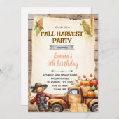 Pumpkin hayride party invitation kaart (Voorkant / Achterkant)