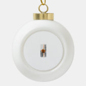 Pumpkin Head Amerikaanse vlag Keramische Bal Ornament (Voorkant)