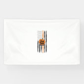Pumpkin Head Amerikaanse vlag Spandoek (Horizontaal)