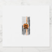 Pumpkin Head Amerikaanse vlag Sparkling Wijnetiket (Enkel label)