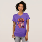 Pumpkin Head Coffee Herfst Seizoen Shirt (Voorkant volledig)