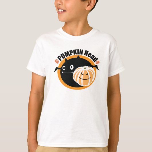Pumpkin Head Happy Halloween T-shirt (Voorkant)