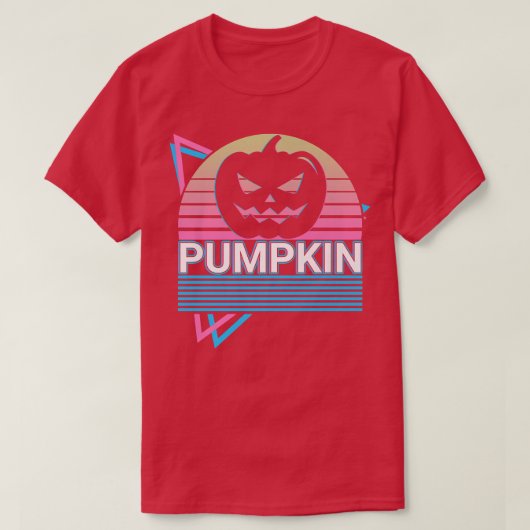 Pumpkin Head Jack O Lantern Halloween Retro T-shirt (Design voorkant)