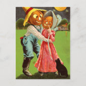 Pumpkin-head-screcrow-paar in liefde briefkaart (Voorkant)