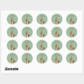 Pumpkin Head Surreal Portrait Ronde Sticker (Vel)