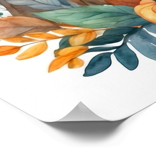 Pumpkin Heart Autumn Forest Wall Poster (Hoek)