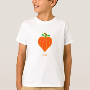 Pumpkin Heart Boys White Basic T-Shirt