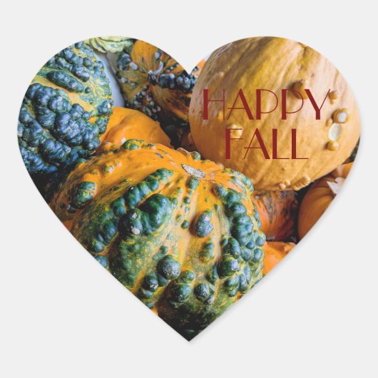 Pumpkin Heart Sticker (Voorkant)
